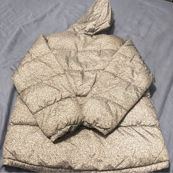 Old Navy Hooded Winter Puffer Coat Full Zip Size L(10/12) Light Grey - Picture 5 of 8